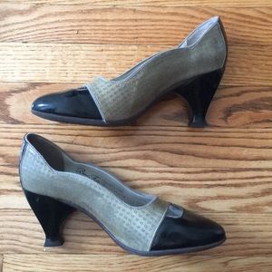 Black and Grey Patterned Bad Faith Fluevog